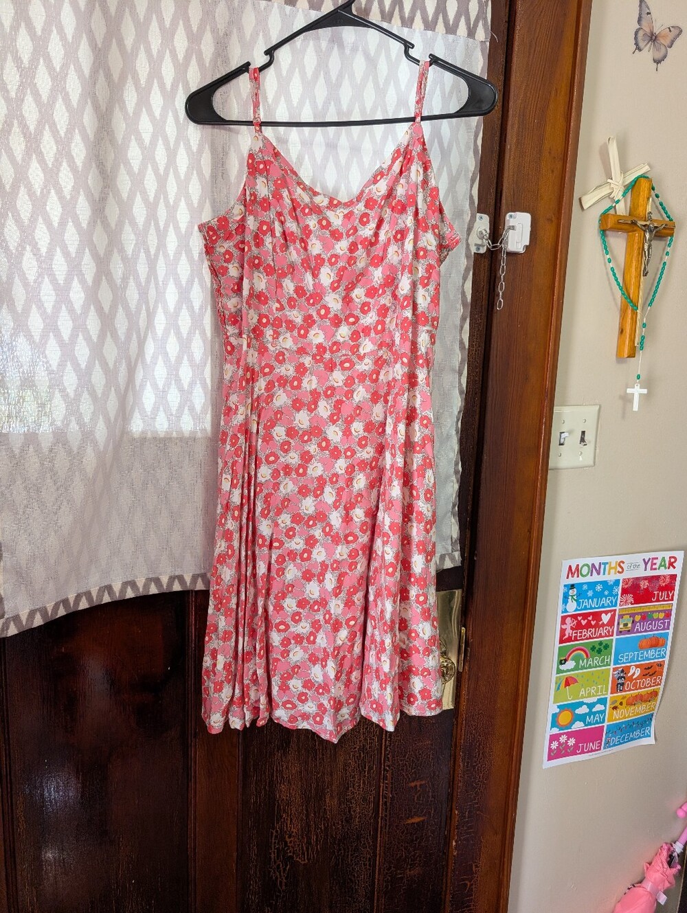 Girls Pink Floral Slip Dress - Lightweight Summer Dress